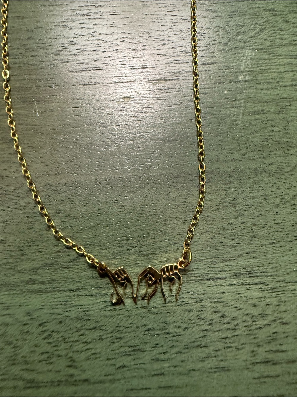 Gold Joe Sing language, Necklace - Elegant Women’s Jewelry